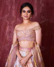 Stunning Keerthy Suresh in a Multicolored Lehenga Photos 02