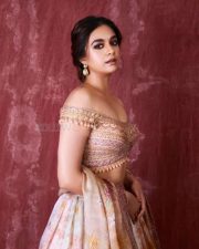 Stunning Keerthy Suresh in a Multicolored Lehenga Photos 03