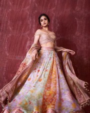 Stunning Keerthy Suresh in a Multicolored Lehenga Photos 05