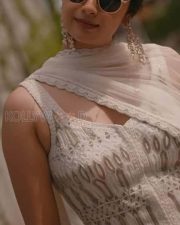 Stunning Keerthy Suresh in a White Chikankari Sharara Set Photos 02