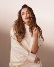 Stunning Malaika Arora in a Beige Full Length Dress Photos 04