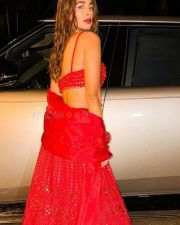 Stunning Pooja Hegde in a Dark Red Sequin Lehenga Photos 05 Stunning Pooja Hegde in a Dark Red Sequin Lehenga Photos 05