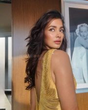 Stunning Pooja Hegde in a Golden See Through Thigh Slit Bodycon Dress Photos 05 Stunning Pooja Hegde in a Golden See Through Thigh Slit Bodycon Dress Photos 05