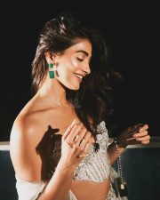 Stunning Pooja Hegde in a Silver Floral Lehenga Pictures 01 Stunning Pooja Hegde in a Silver Floral Lehenga Pictures 01