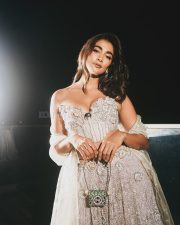 Stunning Pooja Hegde in a Silver Floral Lehenga Pictures 02 Stunning Pooja Hegde in a Silver Floral Lehenga Pictures 02