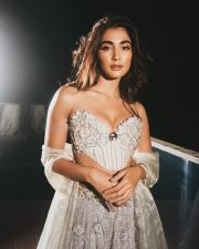 Stunning Pooja Hegde in a Silver Floral Lehenga Pictures 06 Stunning Pooja Hegde in a Silver Floral Lehenga Pictures 06