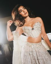 Stunning Pooja Hegde in a Silver Floral Lehenga Pictures 07 Stunning Pooja Hegde in a Silver Floral Lehenga Pictures 07