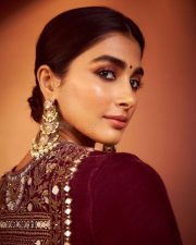Stunning Pooja Hegde in a Velvet Salwar Kurta Photos 04