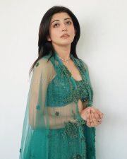 Stunning Pranita Subhash in a Teal Lehenga Photos 01