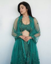 Stunning Pranita Subhash in a Teal Lehenga Photos 02