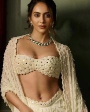 Stunning Rakul Preet Singh Brides Today Magazine White Lehenga Photos 02
