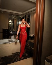 Stunning Rakul Preet Singh in a Crimson Dress Pictures 07