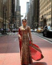 Stunning Rashmika Mandanna in a Ritu Kumar Anarkali Suit Pictures 02