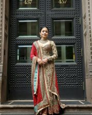 Stunning Rashmika Mandanna in a Ritu Kumar Anarkali Suit Pictures 03