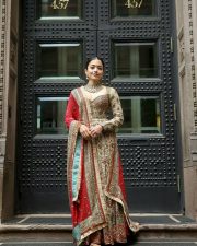 Stunning Rashmika Mandanna in a Ritu Kumar Anarkali Suit Pictures 03