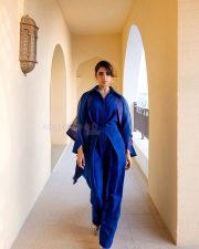 Stunning Samantha Ruth Prabhu in a Kimono Style Electric Blue Jumpsuit Pictures 01 Stunning Samantha Ruth Prabhu in a Kimono Style Electric Blue Jumpsuit Pictures 01