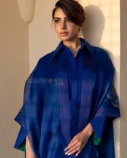 Stunning Samantha Ruth Prabhu in a Kimono Style Electric Blue Jumpsuit Pictures 04 Stunning Samantha Ruth Prabhu in a Kimono Style Electric Blue Jumpsuit Pictures 04