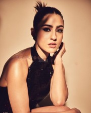 Stunning Sara Ali Khan in a Shimmery Black Thigh Slit Gown Photoshoot Pictures 02