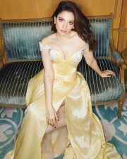 Stunning Tamannaah Bhatia in a Golden Structured Manish Malhotra Gown Photos 01