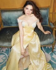 Stunning Tamannaah Bhatia in a Golden Structured Manish Malhotra Gown Photos 01