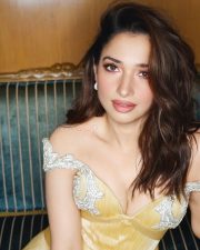 Stunning Tamannaah Bhatia in a Golden Structured Manish Malhotra Gown Photos 04