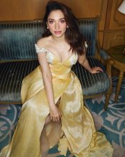 Stunning Tamannaah Bhatia in a Golden Structured Manish Malhotra Gown Photos 05