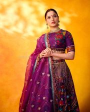 Stunning Tamannaah Bhatia in a Gorgeous Purple Lehenga Photos 06 Stunning Tamannaah Bhatia in a Gorgeous Purple Lehenga Photos 06
