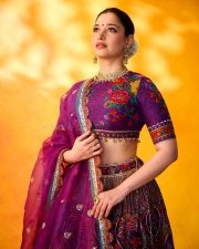 Stunning Tamannaah Bhatia in a Gorgeous Purple Lehenga Photos 07 Stunning Tamannaah Bhatia in a Gorgeous Purple Lehenga Photos 07