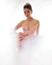 Stunning Tamannaah Bhatia in a Pink Off Shoulder Satin Gown with a Sweetheart Neckline and Bow for Bvlgari iconic Serpenti Collection Photos 02
