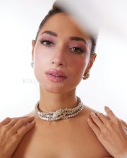 Stunning Tamannaah Bhatia in a Pink Off Shoulder Satin Gown with a Sweetheart Neckline and Bow for Bvlgari iconic Serpenti Collection Photos 03 Stunning Tamannaah Bhatia in a Pink Off Shoulder Satin Gown with a Sweetheart Neckline and Bow for Bvlgari iconic Serpenti Collection Photos 03