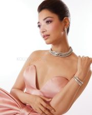 Stunning Tamannaah Bhatia in a Pink Off Shoulder Satin Gown with a Sweetheart Neckline and Bow for Bvlgari iconic Serpenti Collection Photos 08 Stunning Tamannaah Bhatia in a Pink Off Shoulder Satin Gown with a Sweetheart Neckline and Bow for Bvlgari iconic Serpenti Collection Photos 08