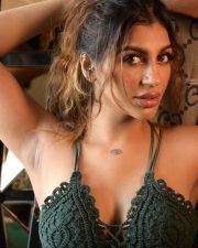 Stunning Yashika Aannand in a Green Netted Bra Pictures 01