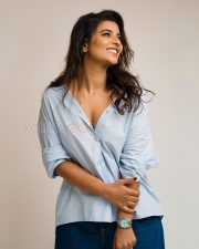 Stylish Actress Aishwarya Rajesh in a Light Blue Oversized Button Shirt Photos 03 Stylish Actress Aishwarya Rajesh in a Light Blue Oversized Button Shirt Photos 03