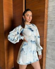 Stylish Actress Rakul Preet Singh in a Blue Denim Mini Dress Pictures 03 Stylish Actress Rakul Preet Singh in a Blue Denim Mini Dress Pictures 03