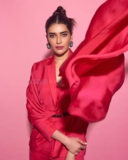 Stylish Karishma Tanna in a Red Blazer and Pants Photos 01