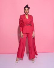 Stylish Karishma Tanna in a Red Blazer and Pants Photos 04