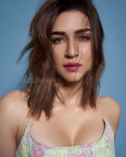Stylish Kriti Sanon in a Floral Corset Cargo Dress Pictures 02