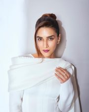 Stylish Kriti Sanon in a White Bodycon Dress Stills 01 Stylish Kriti Sanon in a White Bodycon Dress Stills 01