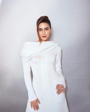 Stylish Kriti Sanon in a White Bodycon Dress Stills 03 Stylish Kriti Sanon in a White Bodycon Dress Stills 03