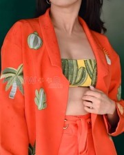 Stylish Pranitha Subhash in a Bright Orange Outfit Photos 03