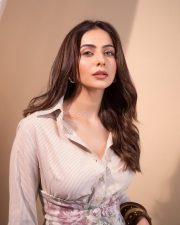 Stylish Rakul Preet Singh in a Floral Corset Mini Dress with a Striped Shirt Photos 05 Stylish Rakul Preet Singh in a Floral Corset Mini Dress with a Striped Shirt Photos 05