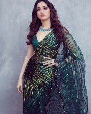 Stylish Tamannaah Bhatia in a Designer Saree Photo 01