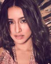 Stylish and Glam Shraddha Kapoor in a Pink Sequined Midi Dress Pictures 02