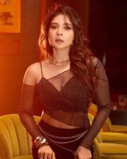 Sultry Beauty Sakshi Agarwal in a Black Mini Skirt and Transparent Top with a Black Bra Photos 05