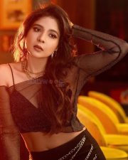 Sultry Beauty Sakshi Agarwal in a Black Mini Skirt and Transparent Top with a Black Bra Photos 06