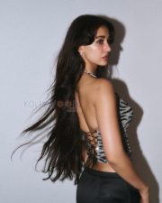 Sultry Disha Patani Cleavage in a Silver Zebra Sequin Halter Top Photos 08