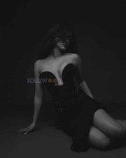 Sultry Hot Beauty Disha Patani in a Strapless Black Corset Gown Photos 06