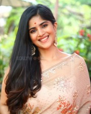 Tamil Actress Megha Akash in White Saree Photos 13