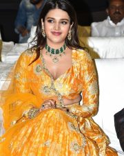 Telugu Heroine Nidhhi Agerwal Orange Photoshoot Pictures 05