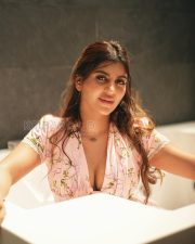 Tempting Actress Yashika Aannand in a Pink Floral Deep V Robe Photos 01 Tempting Actress Yashika Aannand in a Pink Floral Deep V Robe Photos 01